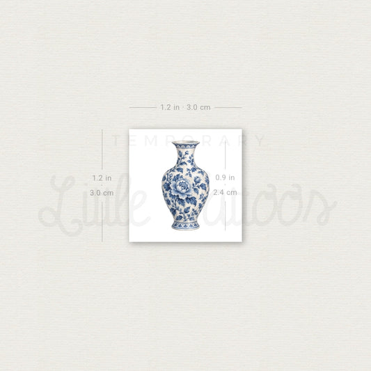 Chinese Porcelain Vase Temporary Tattoo - Set of 3