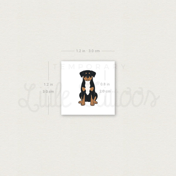 Rottweiler Temporary Tattoo - Set of 3