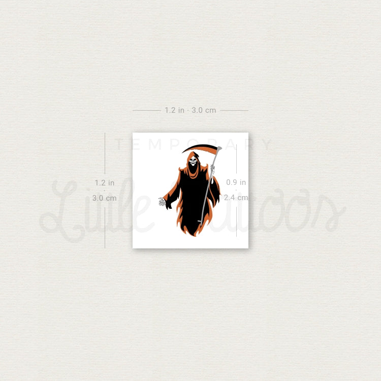 Grim Reaper Temporary Tattoo - Set of 3