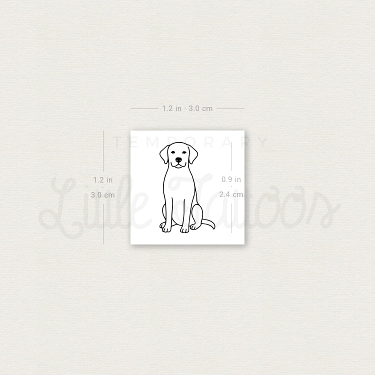 Tatuaje temporal de golden retriever (juego de 3)
