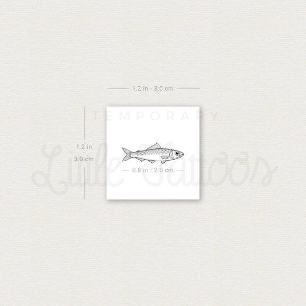 Little Sardine Temporary Tattoo - Set of 3