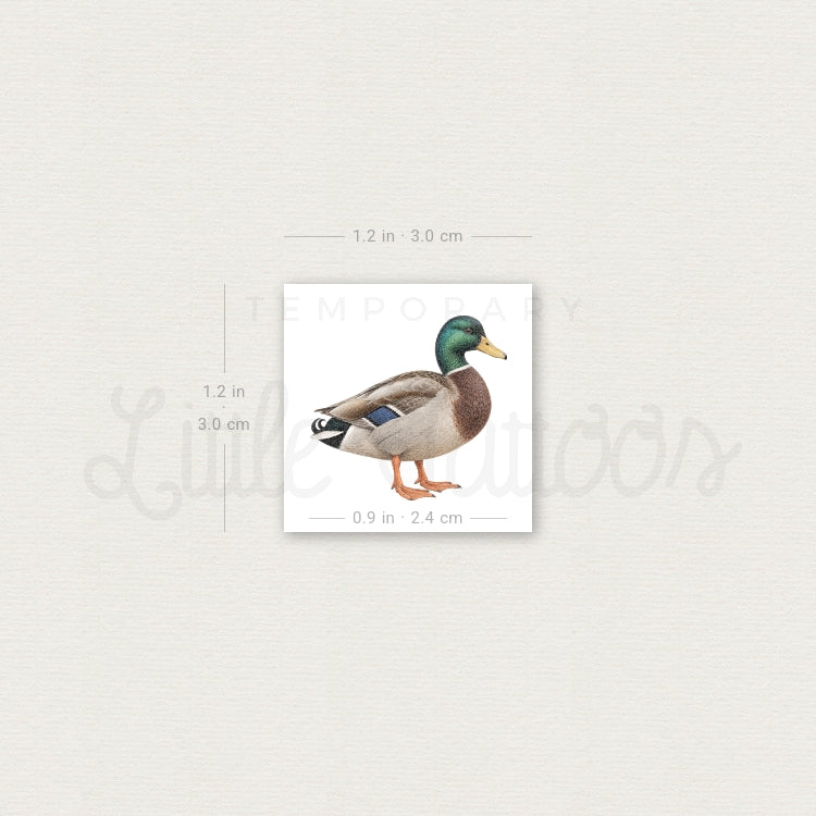Mallard Temporary Tattoo - Set of 3