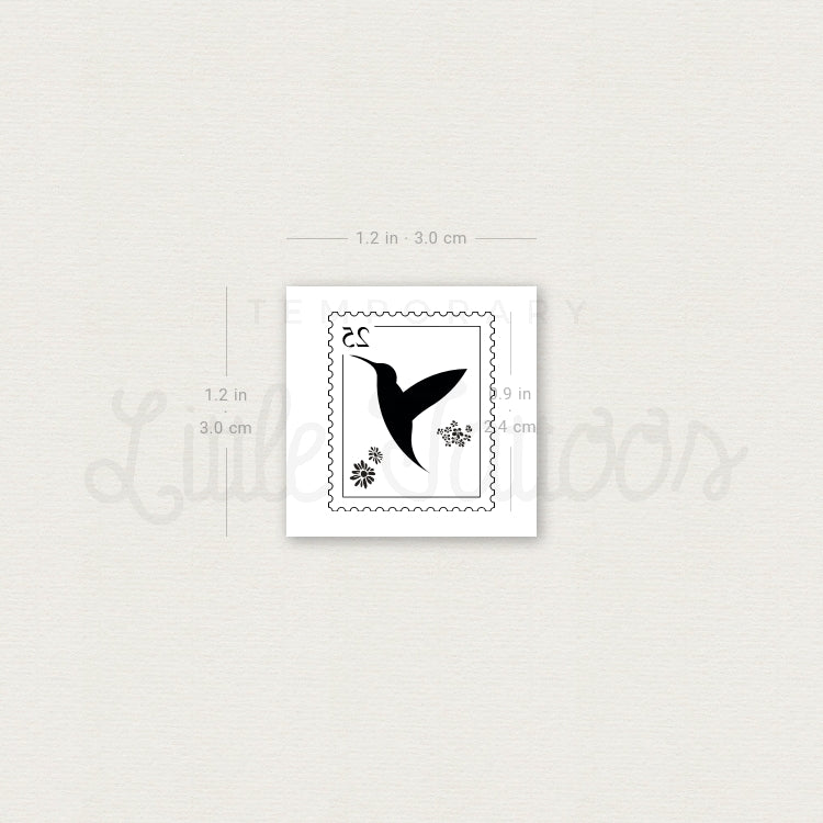 Tatuaje temporal de colibrí (juego de 3)