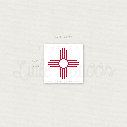 Tatuaje temporal del sol de Nuevo México - Juego de 3