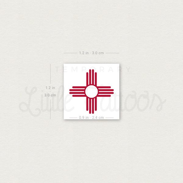 New Mexico Sun Temporary Tattoo - Set of 3