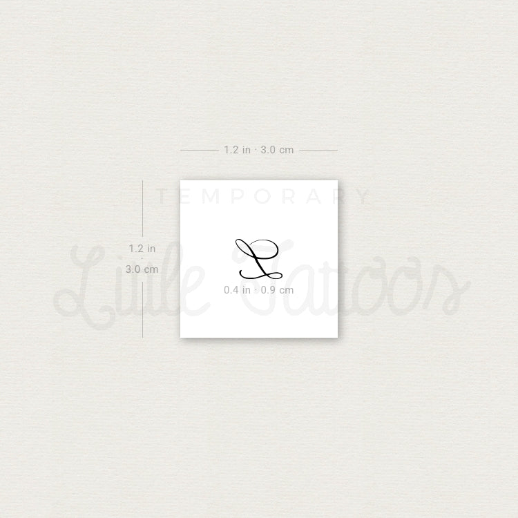 L Script Temporary Tattoo - Set of 3