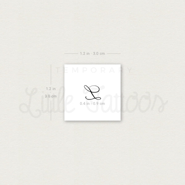 L Script Temporary Tattoo - Set of 3