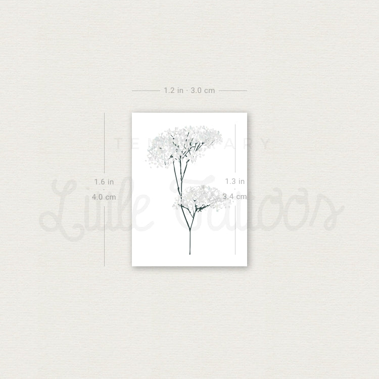 Gypsophila Temporary Tattoo - Set of 3