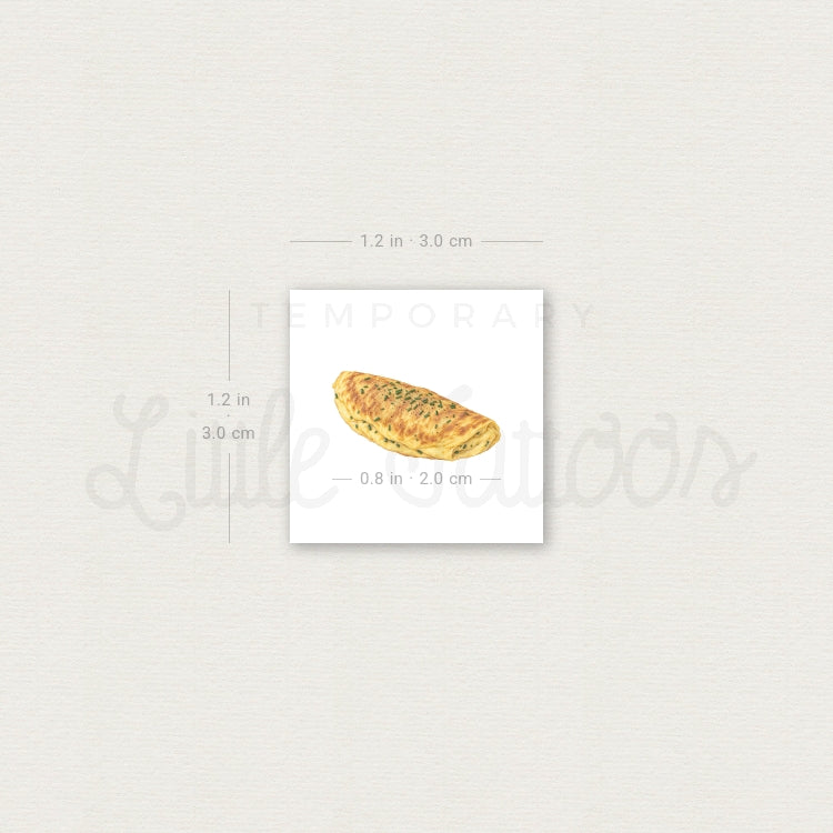 Omelette Temporary Tattoo - Set of 3
