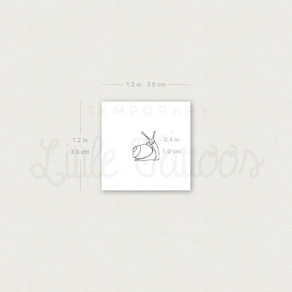 Tiny Snail Temporary Tattoo - Set of 3