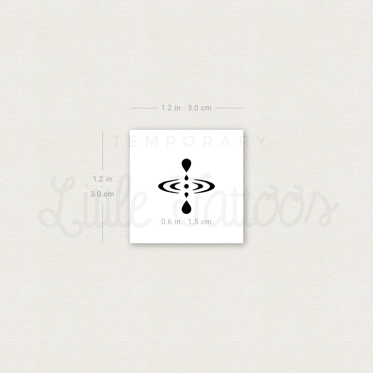 Little Mindfulness Symbol Temporary Tattoo - Set of 3