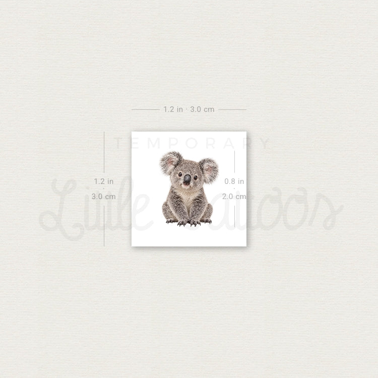 Baby Koala Temporary Tattoo - Set of 3