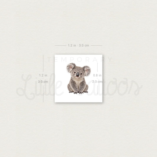 Baby Koala Temporary Tattoo - Set of 3