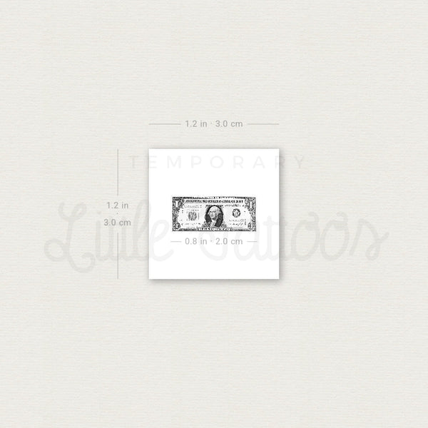 Dollar Bill Temporary Tattoo - Set of 3
