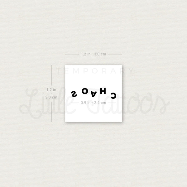 Chaotic CHAOS Temporary Tattoo - Set of 3