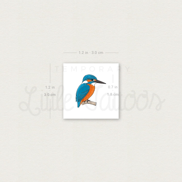 Little Kingfisher Temporary Tattoo - Set of 3