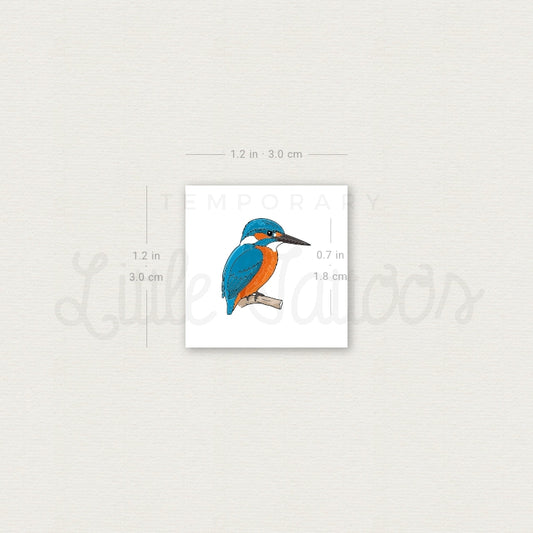 Little Kingfisher Temporary Tattoo - Set of 3