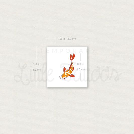 Koi Fish Temporary Tattoo - Set of 3