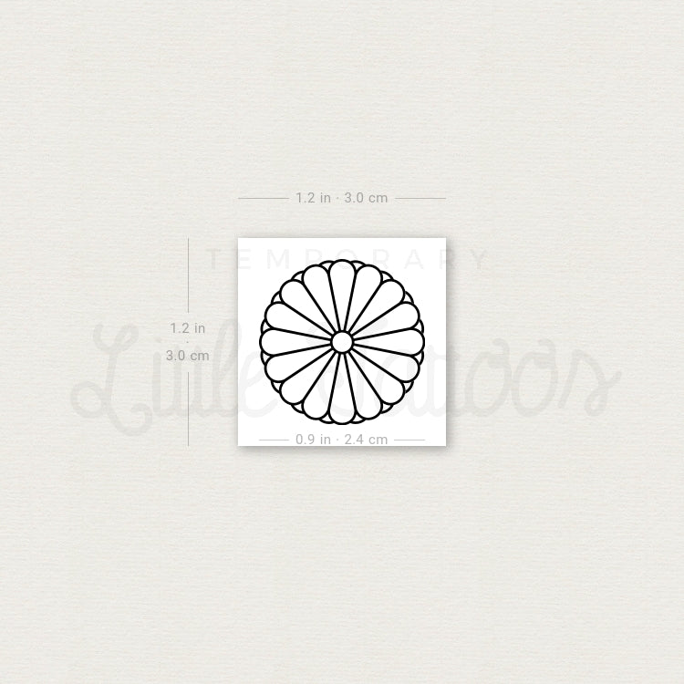 Imperial Seal Of Japan Temporary Tattoo - Set of 3