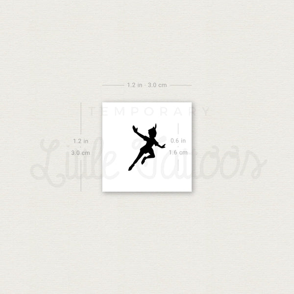 Peter Pan Silhouette Temporary Tattoo - Set of 3