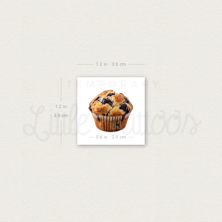 Blueberry Muffin Temporary Tattoo - Set of 3