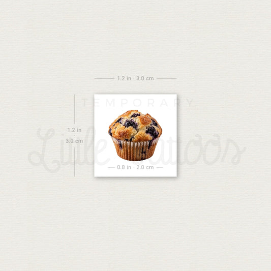 Blueberry Muffin Temporary Tattoo - Set of 3