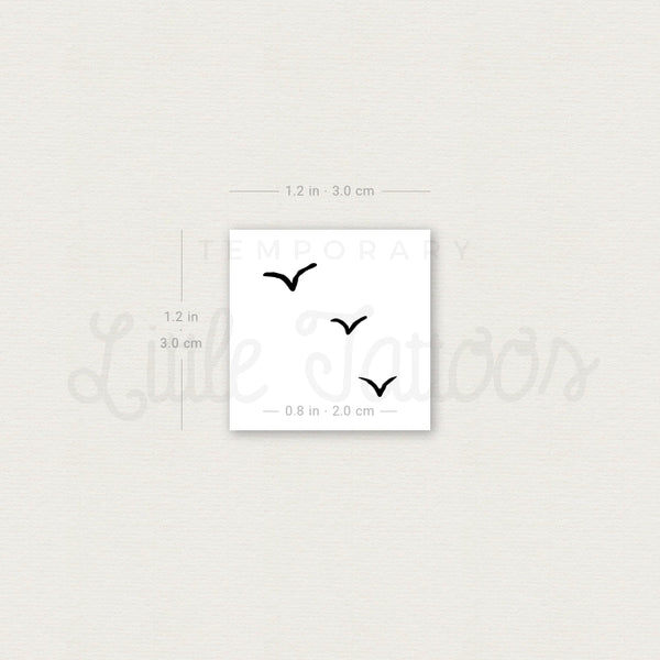 Little Three Birds Temporary Tattoo - Set of 3