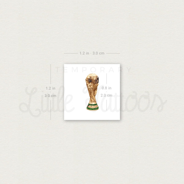 World Cup Trophy Temporary Tattoo - Set of 3