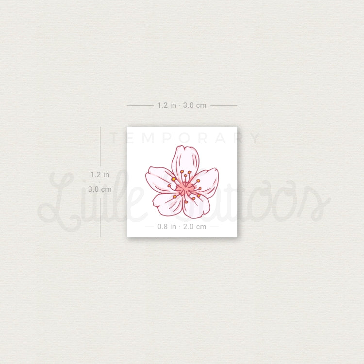 Cherry Blossom Temporary Tattoo - Set of 3