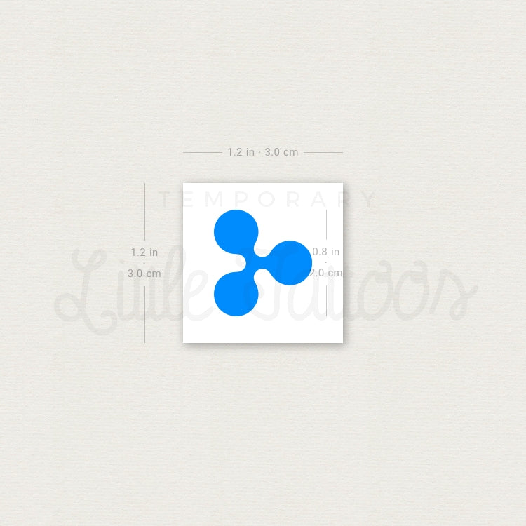 Ripple Logo Temporary Tattoo - Set of 3