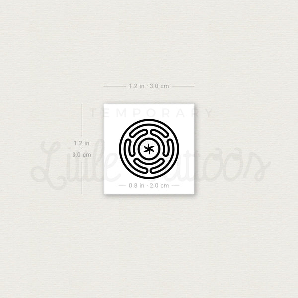 Hecate’s Wheel Temporary Tattoo - Set of 3