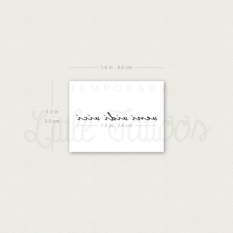 Tatuaje Temporal Veni Vidi Vici - Conjunto de 3