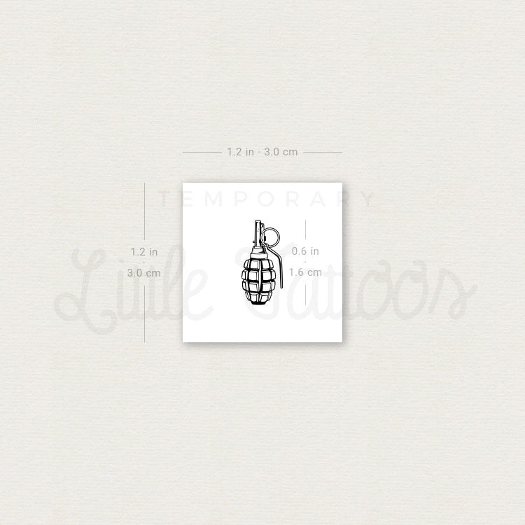 Little Grenade Temporary Tattoo - Set of 3