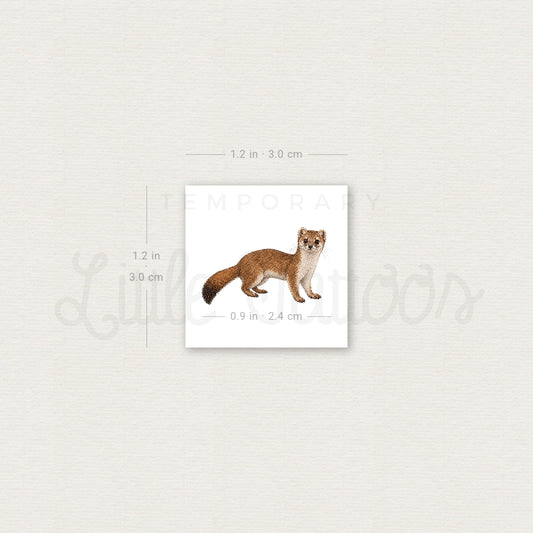 Japanese Weasel Temporary Tattoo - Set of 3