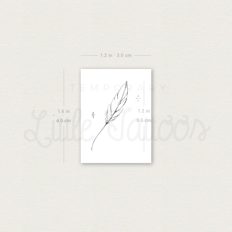 Feather By Stefano Mazza Temporary Tattoo - Set of 3