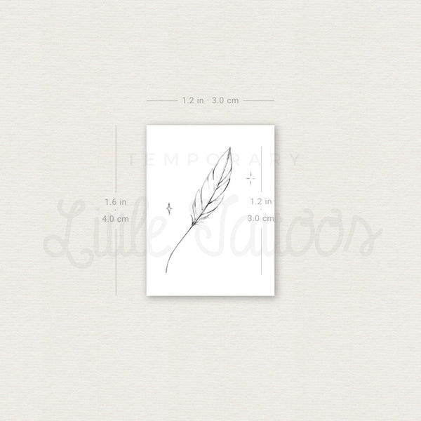Feather By Stefano Mazza Temporary Tattoo - Set of 3
