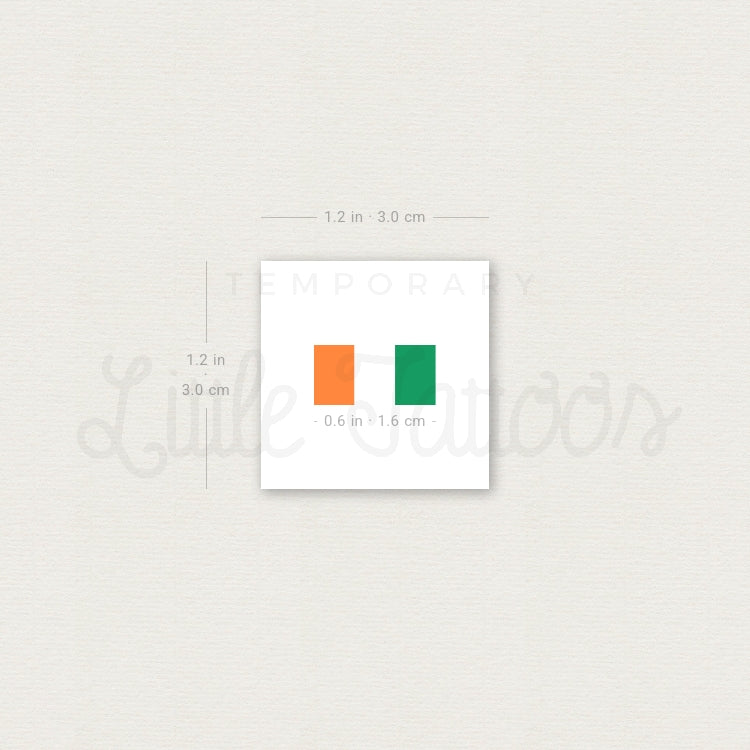 Flag Of Ireland Temporary Tattoo - Set of 3