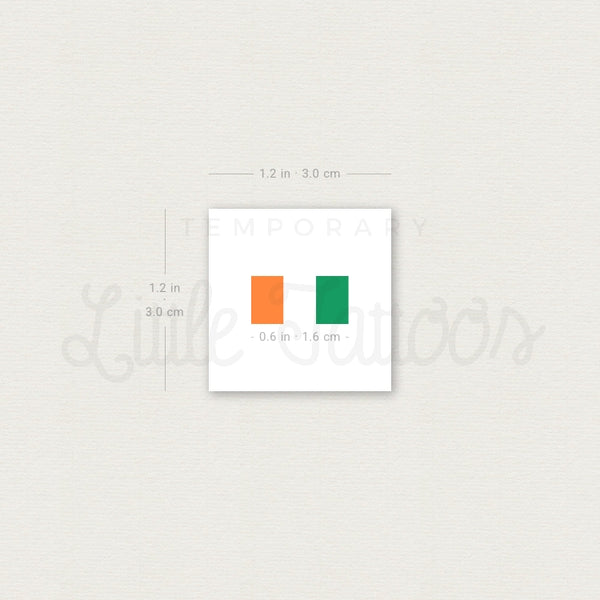 Flag Of Ireland Temporary Tattoo - Set of 3