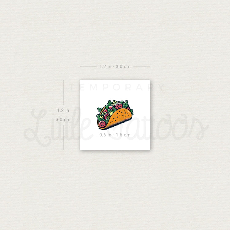 Little Taco Temporary Tattoo - Set of 3