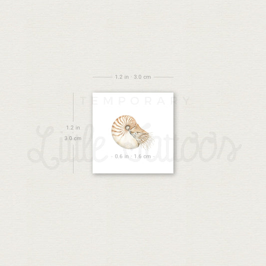 Nautilus Temporary Tattoo - Set of 3