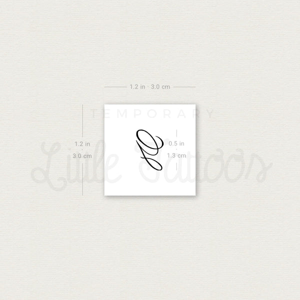 Letter G Script Temporary Tattoo - Set of 3