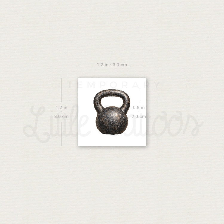 Kettlebell Temporary Tattoo - Set of 3