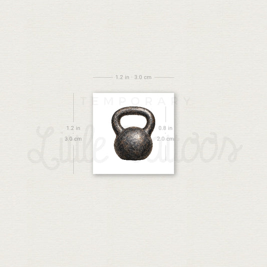 Kettlebell Temporary Tattoo - Set of 3