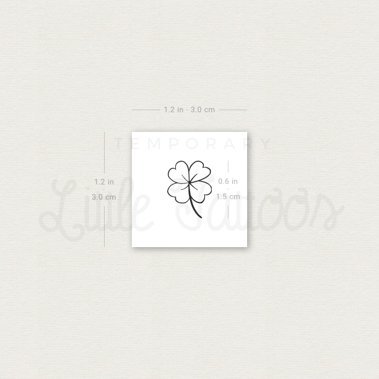 Little Four-Leaf Clover Temporary Tattoo - Set of 3