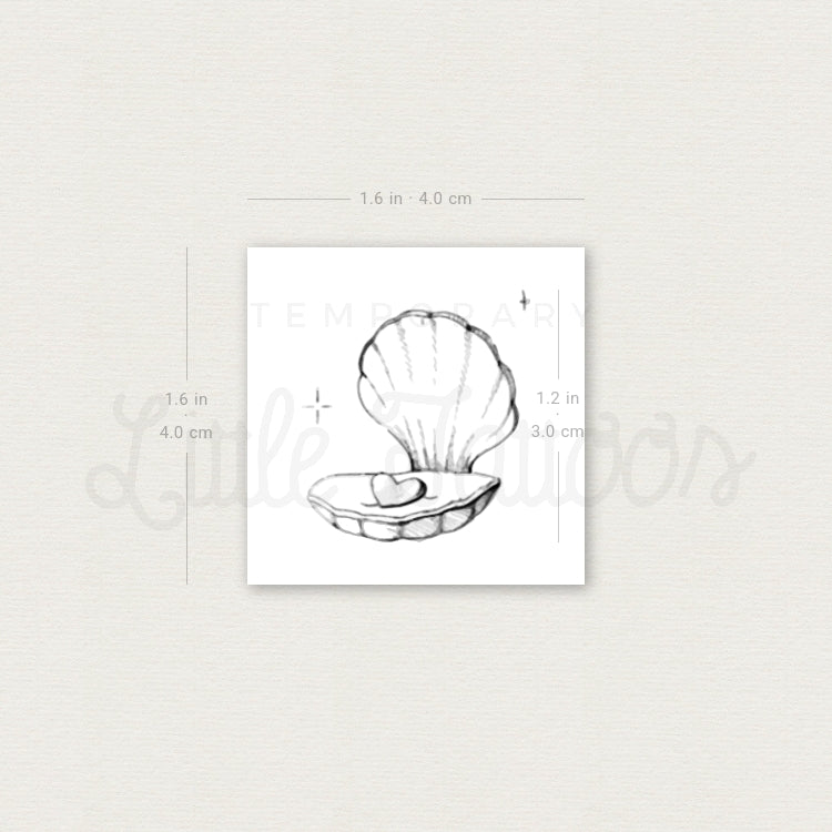 Scallop By Stefano Mazza Temporary Tattoo - Set of 3