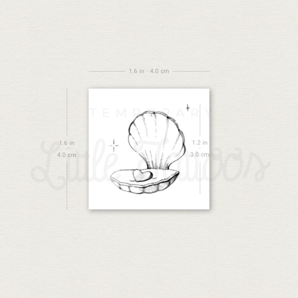 Scallop By Stefano Mazza Temporary Tattoo - Set of 3