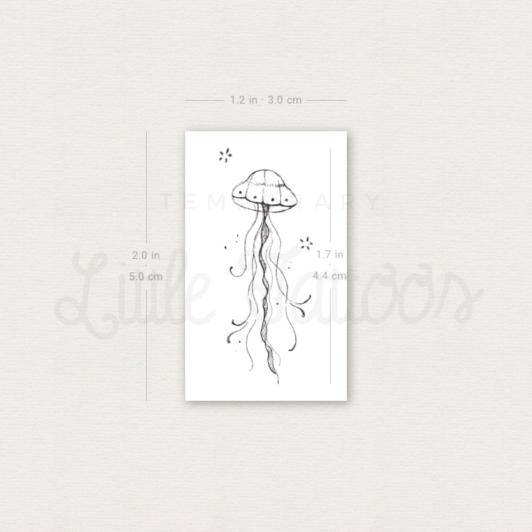 Jellyfish By Stefano Mazza Temporary Tattoo - Set of 3