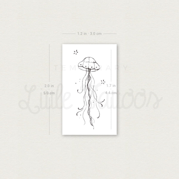 Jellyfish By Stefano Mazza Temporary Tattoo - Set of 3