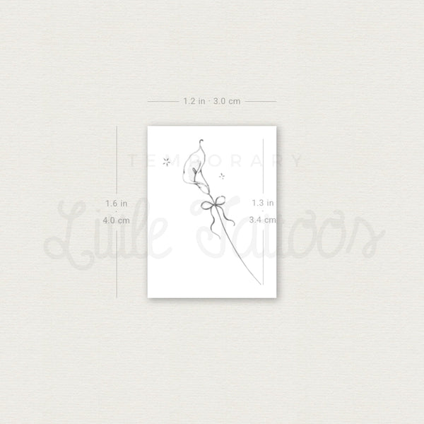 Calla Lily By Stefano Mazza Temporary Tattoo - Set of 3