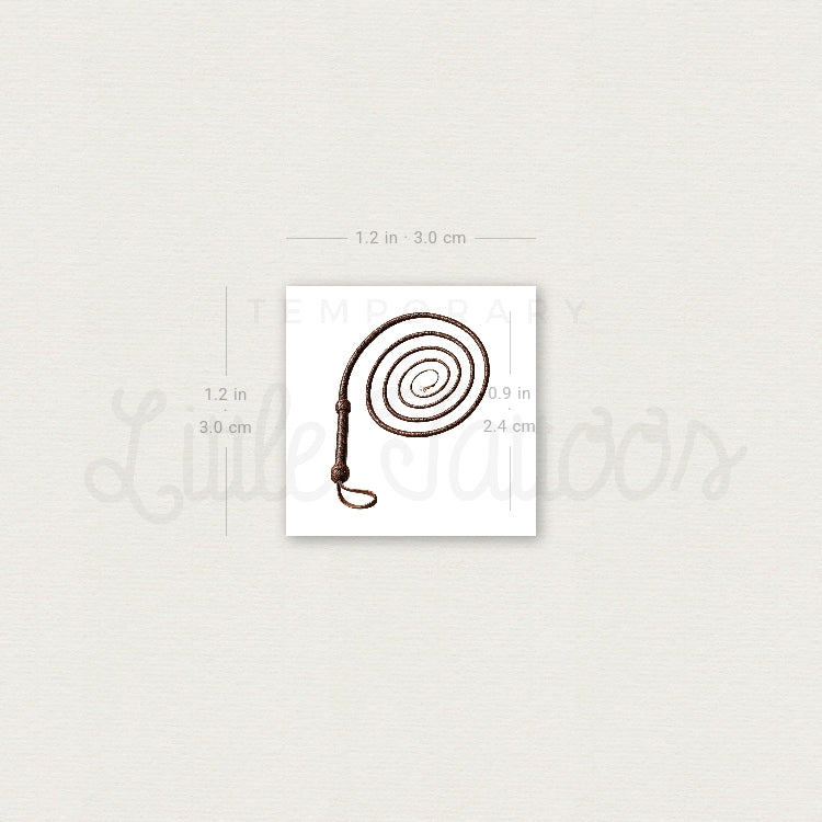 Whip Temporary Tattoo - Set of 3